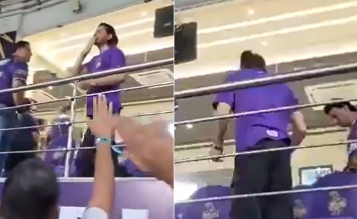 Viral: Shah Rukh Khan Collects Scattered KKR Flags From Eden Gardens